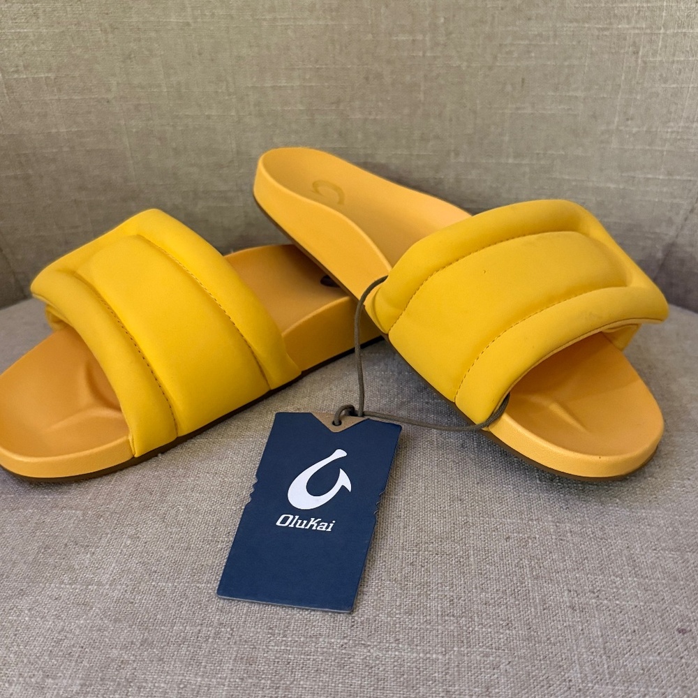 Brand new w tags! Olukai Sunbeam Slide Womens Solar Glow Slip On Sandals. S-8